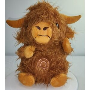 Breathing Highland Cow Plush Stuffed Animal Moving Belly Calming Soothing Toy